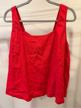 Ava & Viv Bright Red Scoop Tank Top